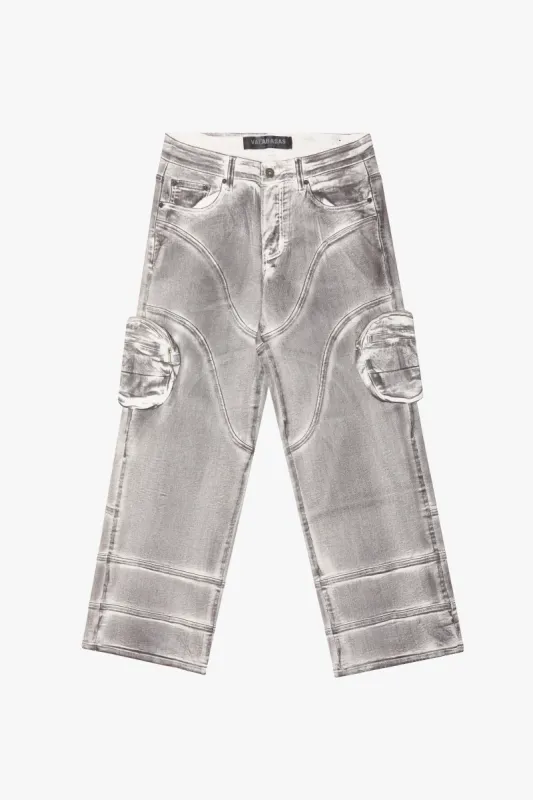 "KNEEBOARD" BAGGY DENIM JEAN STONE WASH sold by valabasas