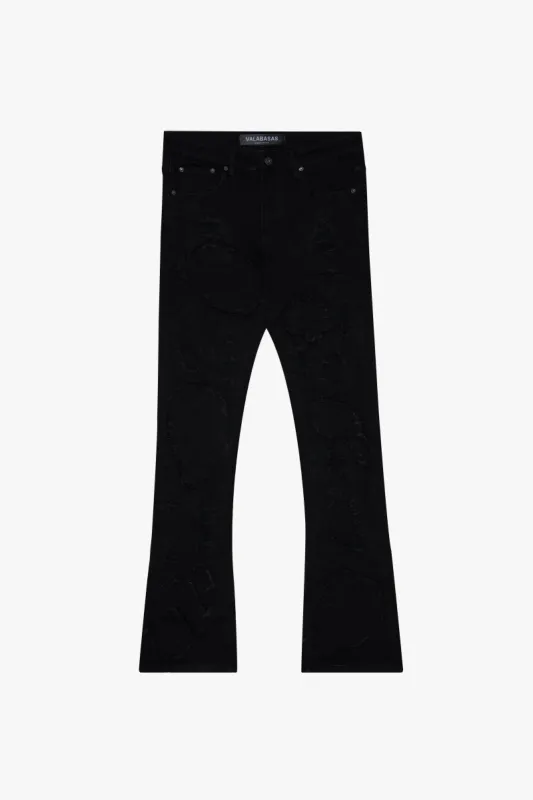 "TEAM 187" BLACK STACKED JEAN sold by valabasas