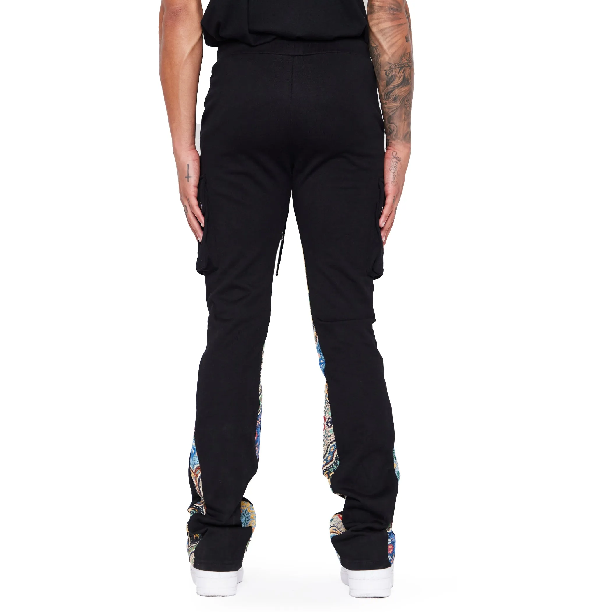 “BLEK LE RAT” YELLOW MULTI FRENCH TERRY STACKED FLARE JEAN sold by valabasas product image thumbnail 5