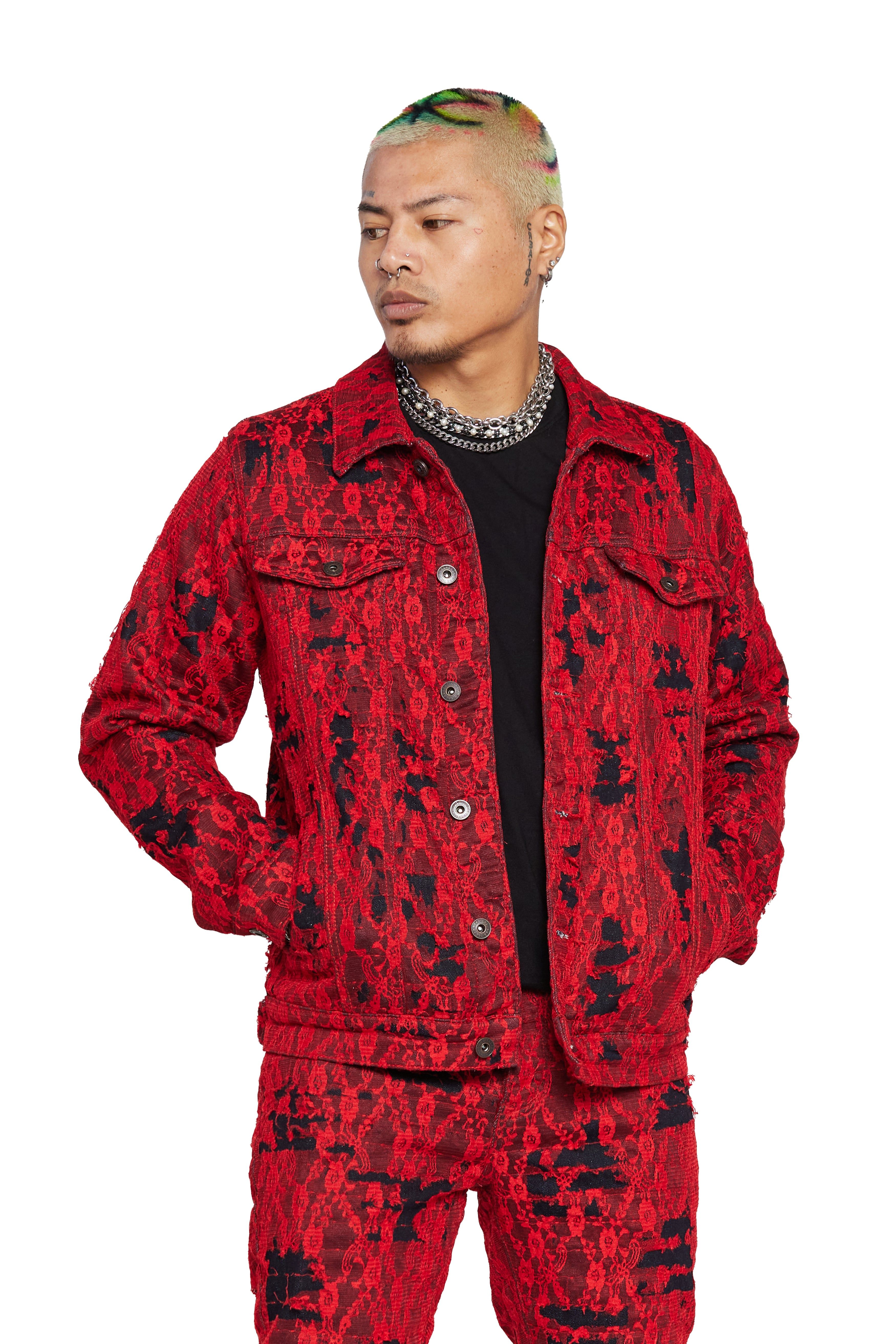 "BLUE MOON" RED INDIGO/BLACK JACKET sold by valabasas product image thumbnail 4
