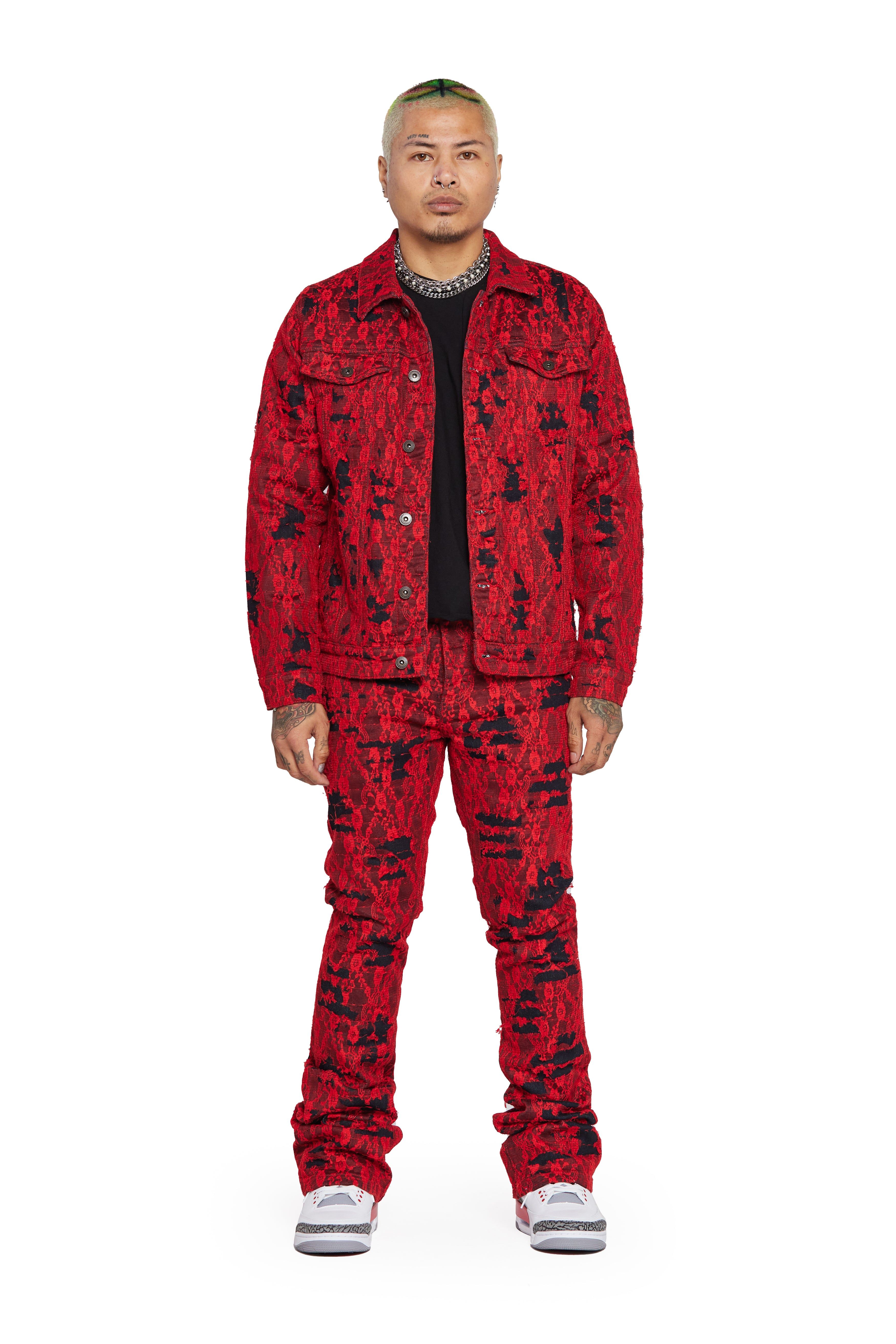 "BLUE MOON" RED INDIGO/BLACK JACKET sold by valabasas product image thumbnail 3