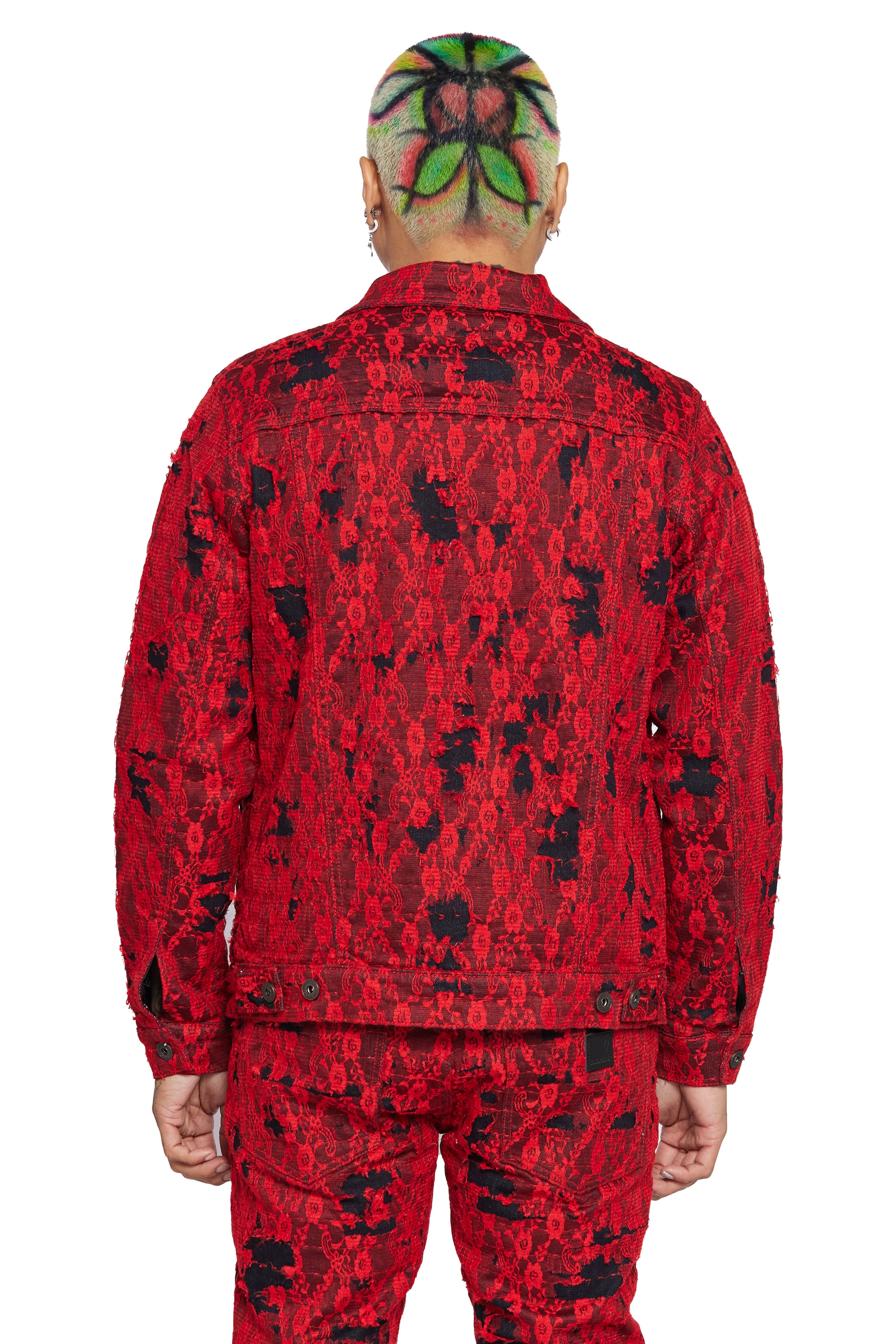 "BLUE MOON" RED INDIGO/BLACK JACKET sold by valabasas product image thumbnail 5