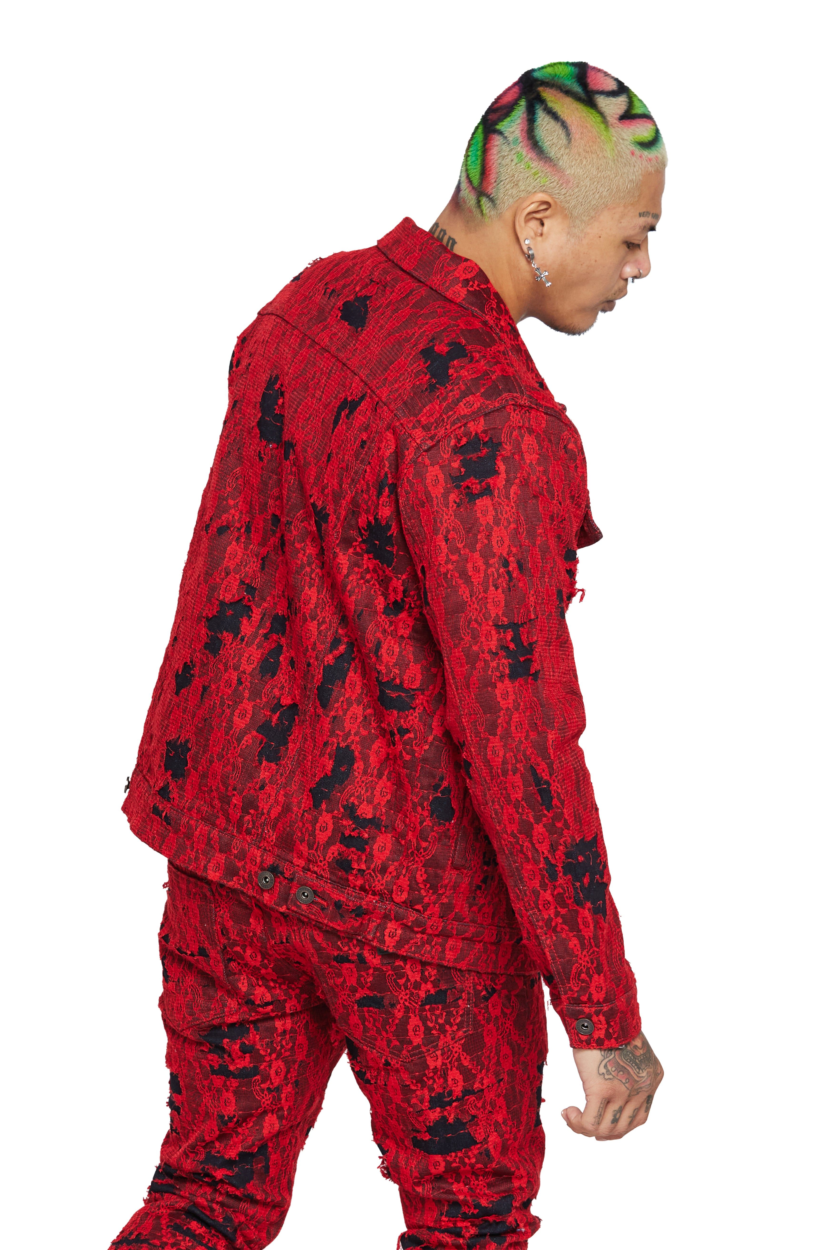 "BLUE MOON" RED INDIGO/BLACK JACKET sold by valabasas