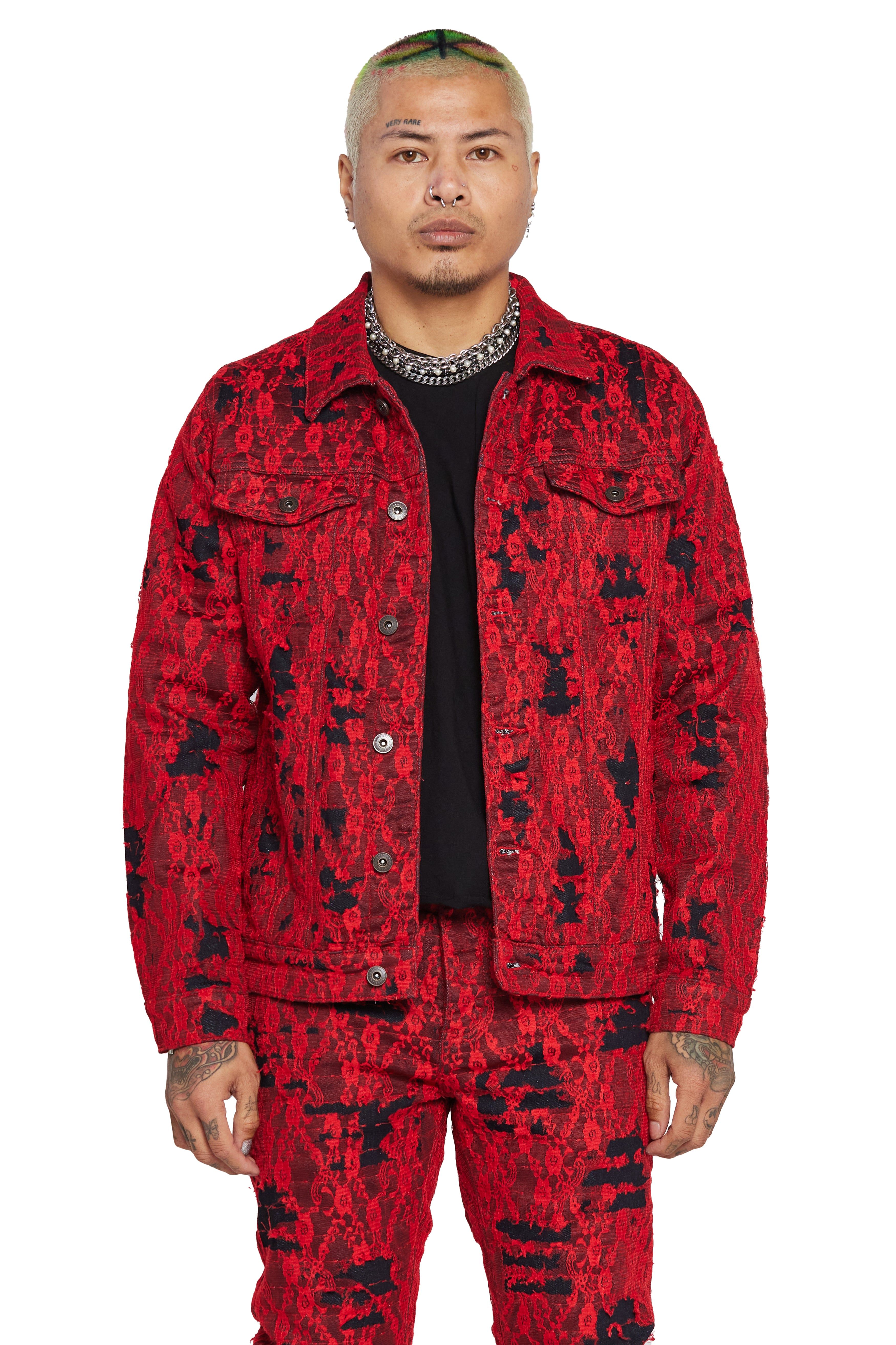 "BLUE MOON" RED INDIGO/BLACK JACKET sold by valabasas product image thumbnail 2