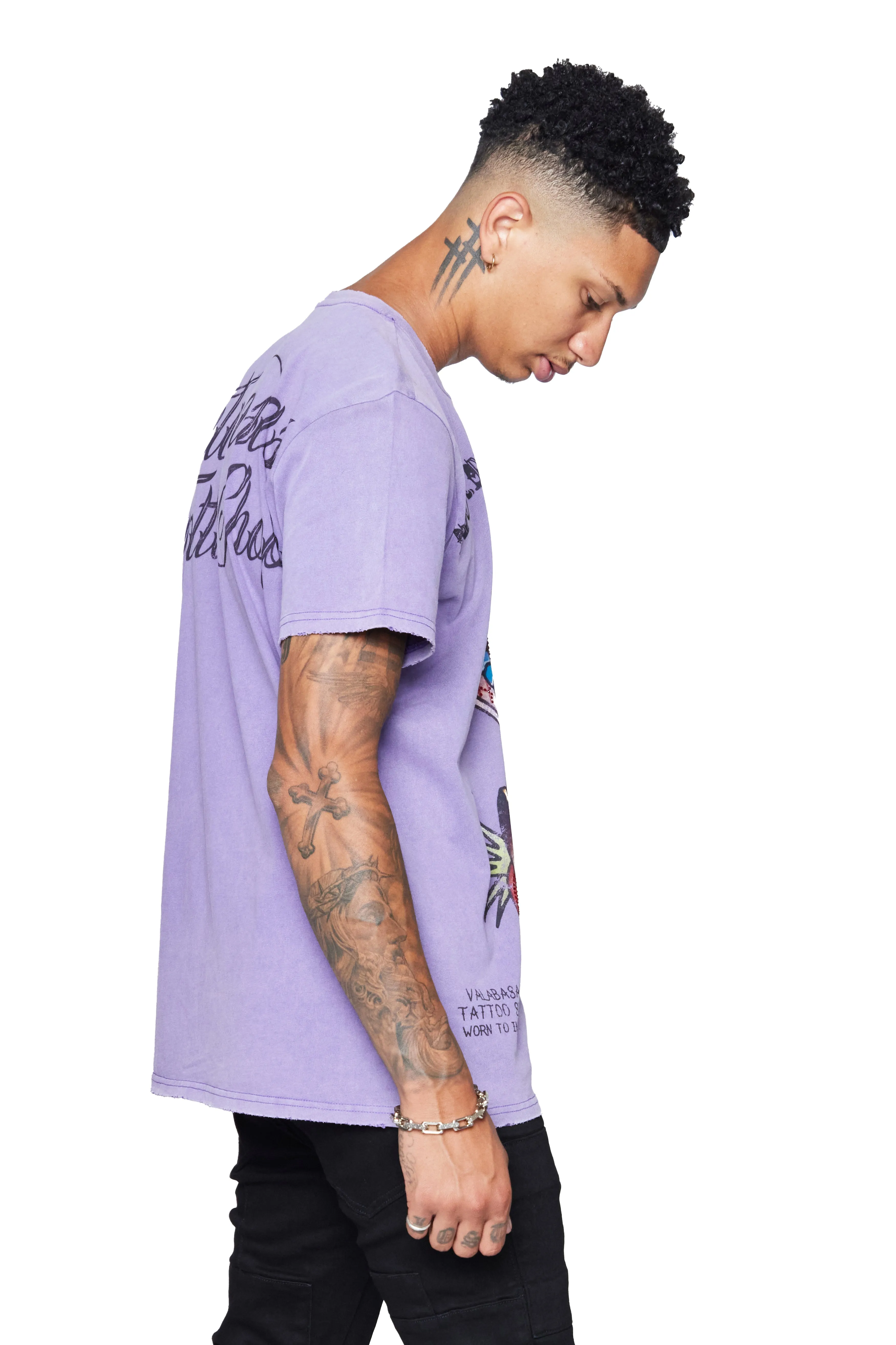 "SNAKETAT" VINTAGE PURPLE TEE sold by valabasas product image thumbnail 3