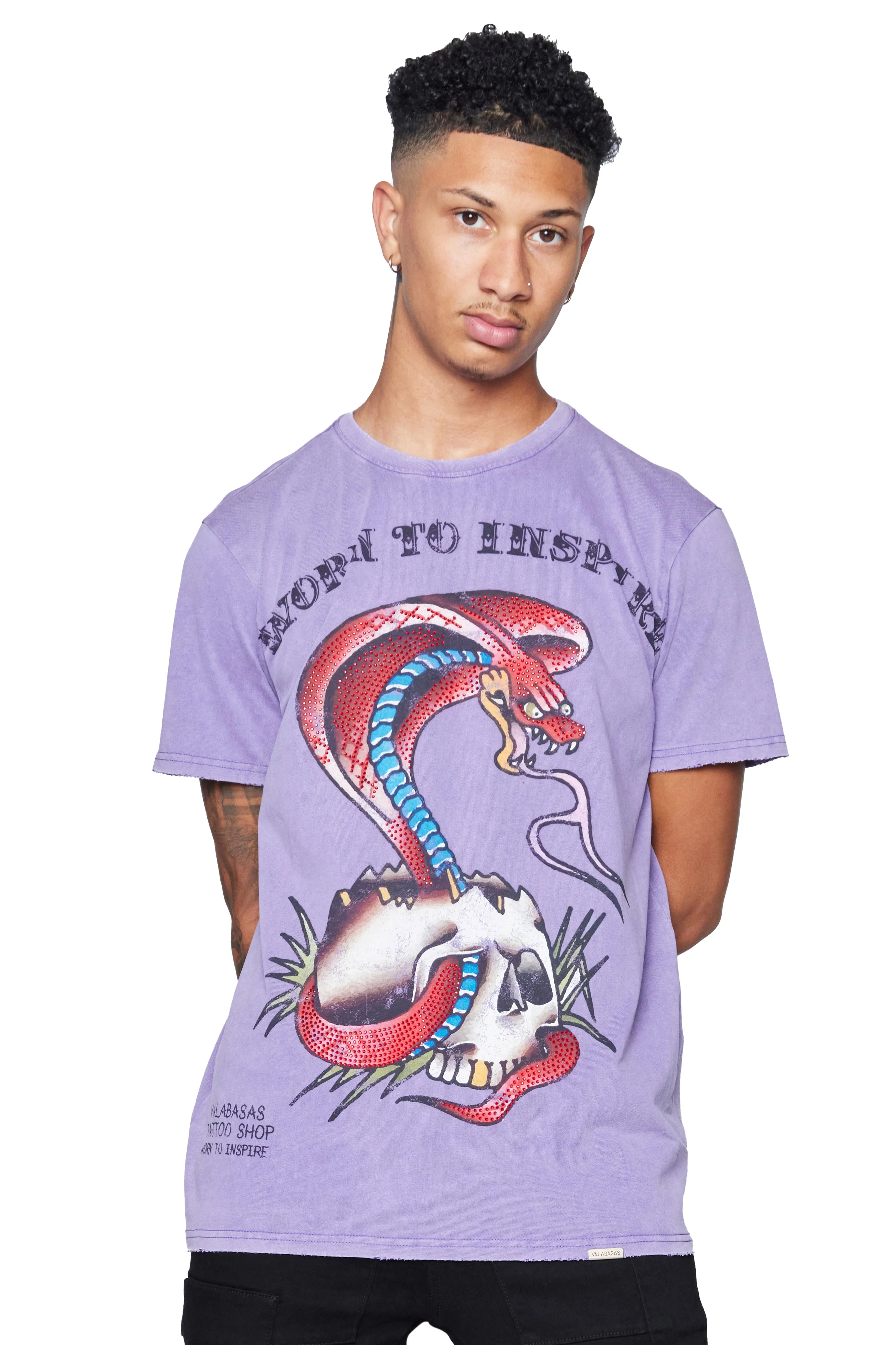 "SNAKETAT" VINTAGE PURPLE TEE sold by valabasas
