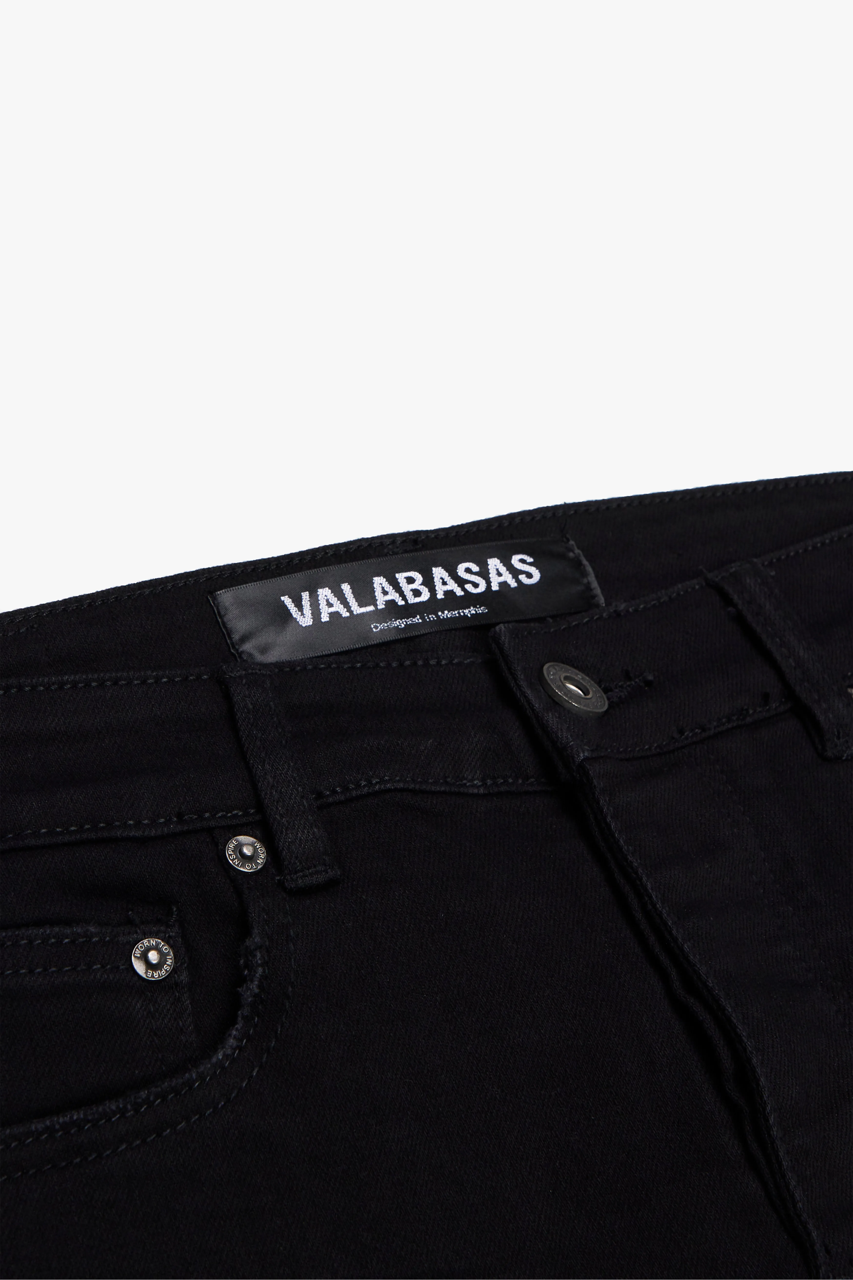 "TATTERED" STRAIGHT JEAN BLACK sold by valabasas product image thumbnail 2