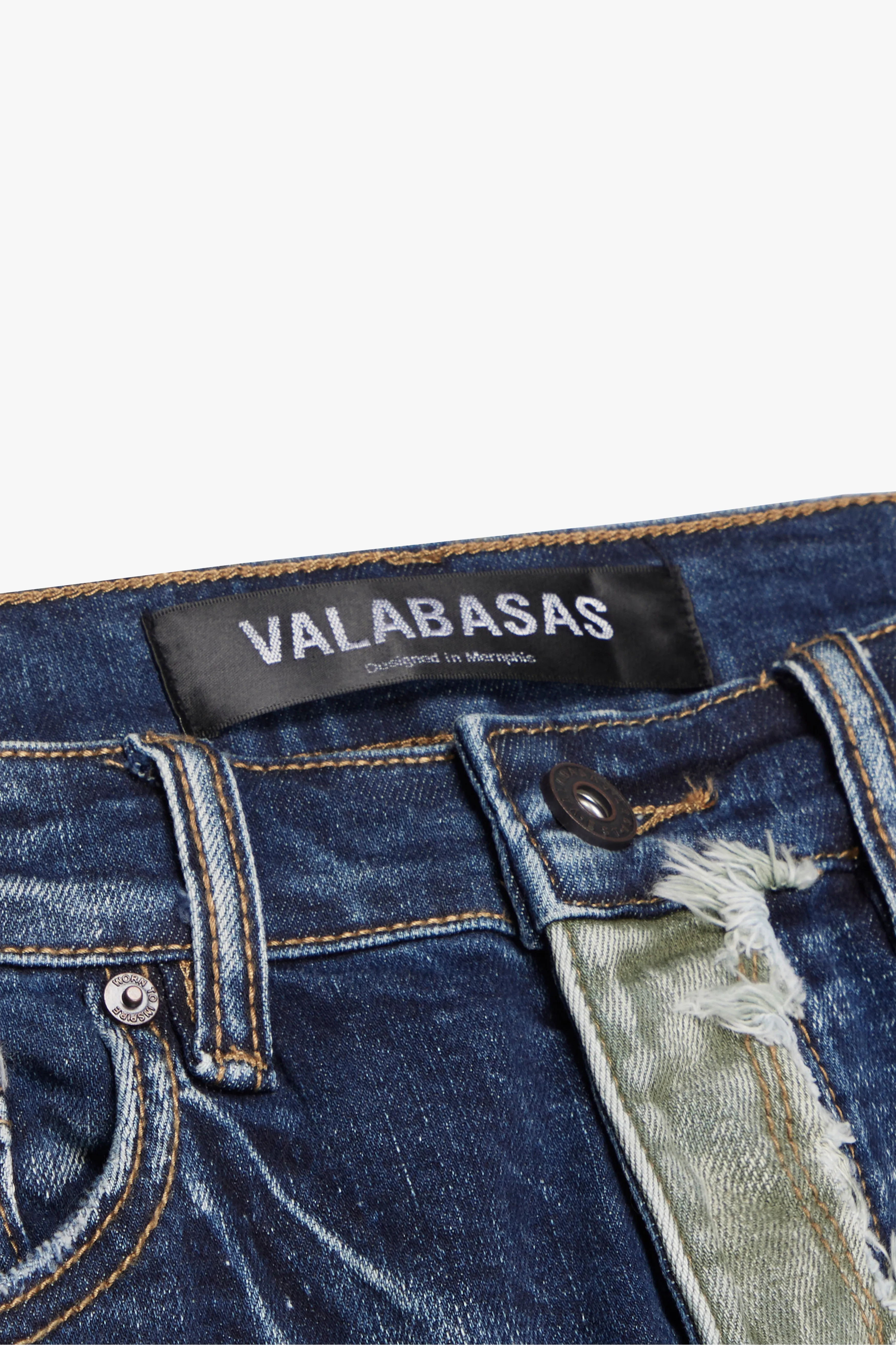 "CHICAGO" CORAL REEF STACKED FLARE JEAN sold by valabasas product image thumbnail 4