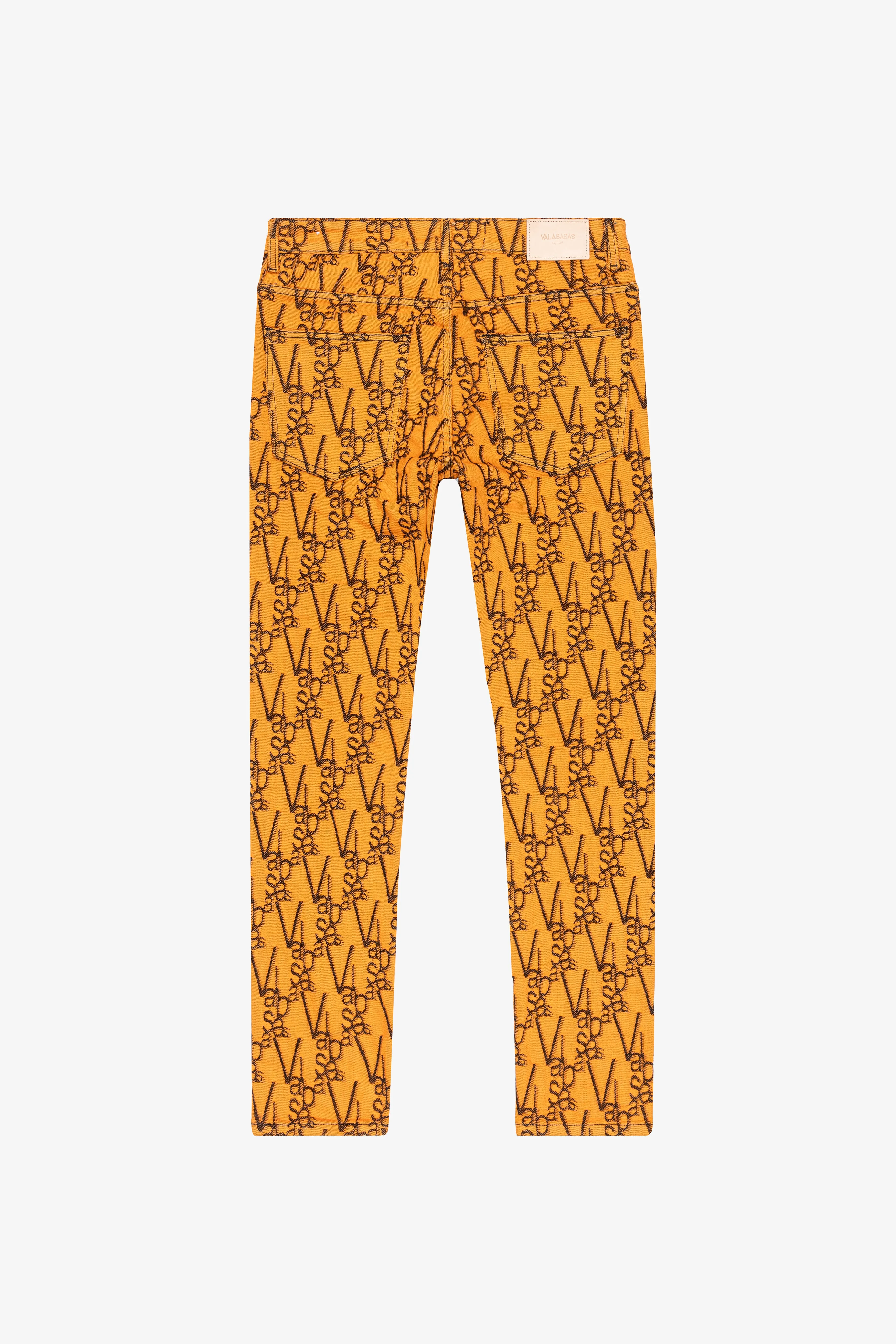 "V-INK" SKINNY JEAN BLACK ORANGE sold by valabasas product image thumbnail 3