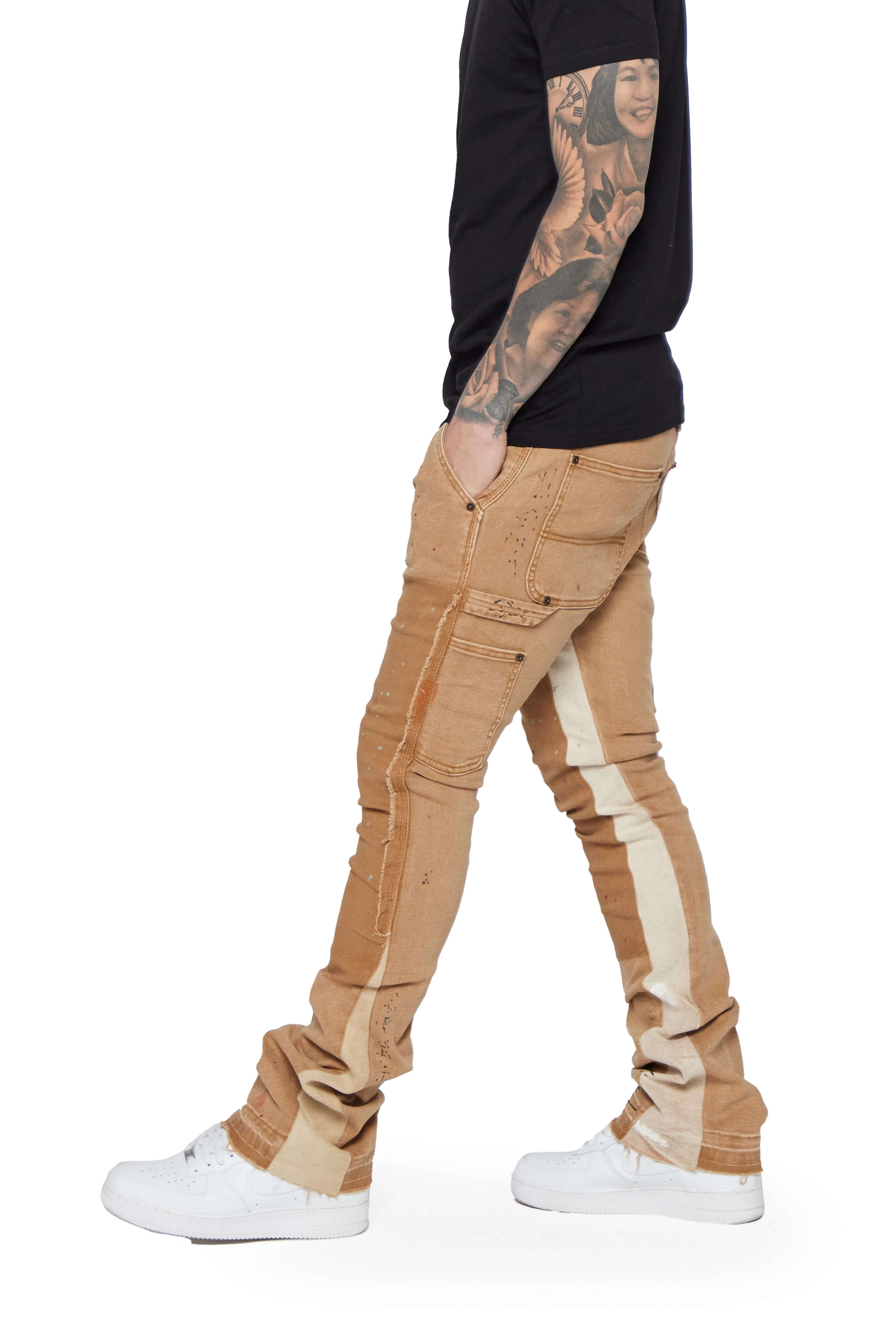 “ALPHA” STACKED FLARE JEAN CAHI sold by valabasas