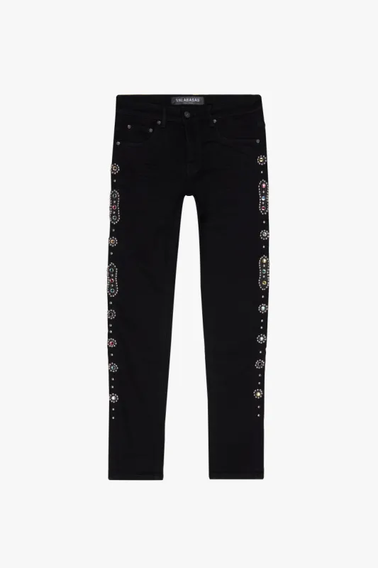"ARCHERY" BLACK WASHED SKINNY JEAN sold by valabasas