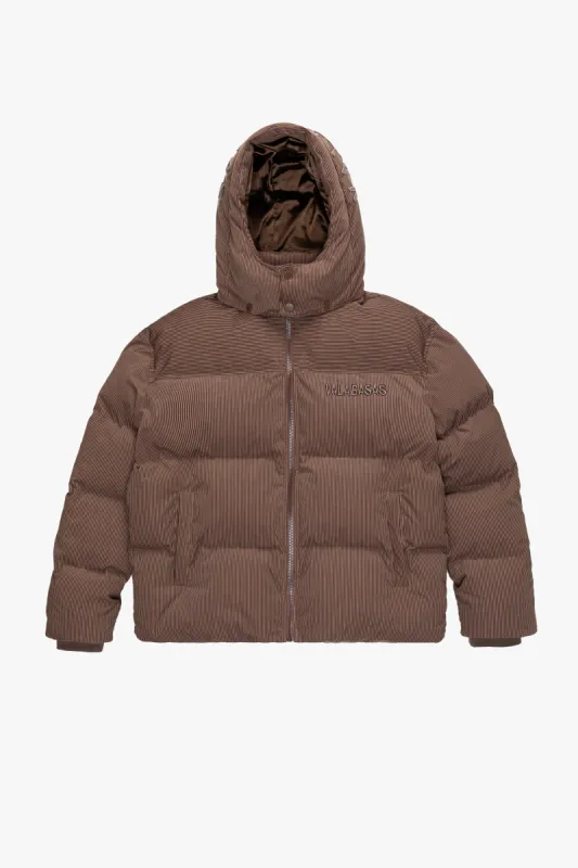 "GOYO" BROWN  PUFFER JACKET sold by valabasas