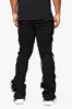 "AEGERINE” Jet Black Stacked Flare Jean sold by valabasas