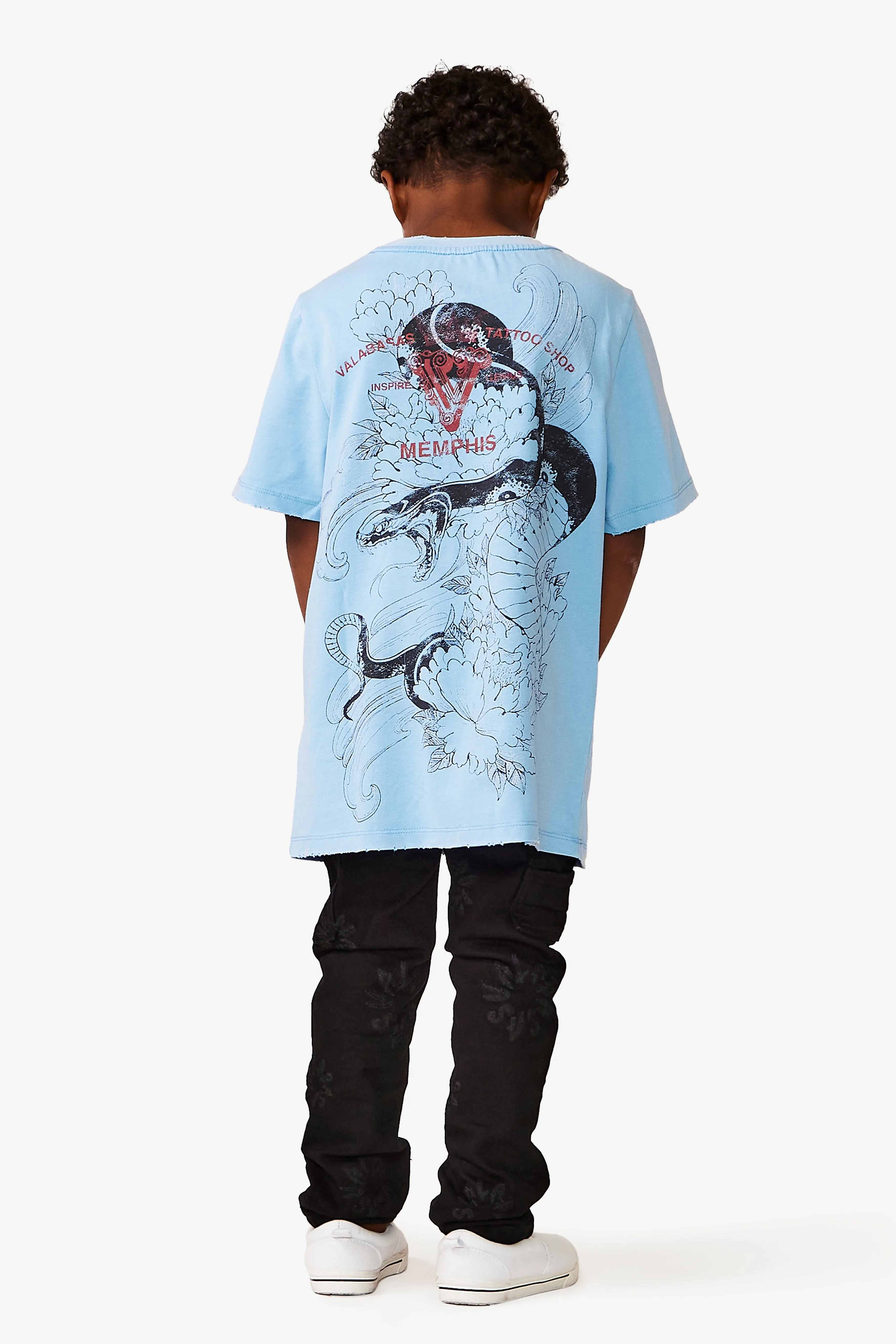 VPLAY TEE “JUNGLE” LIGHT BLUE sold by valabasas product image thumbnail 2