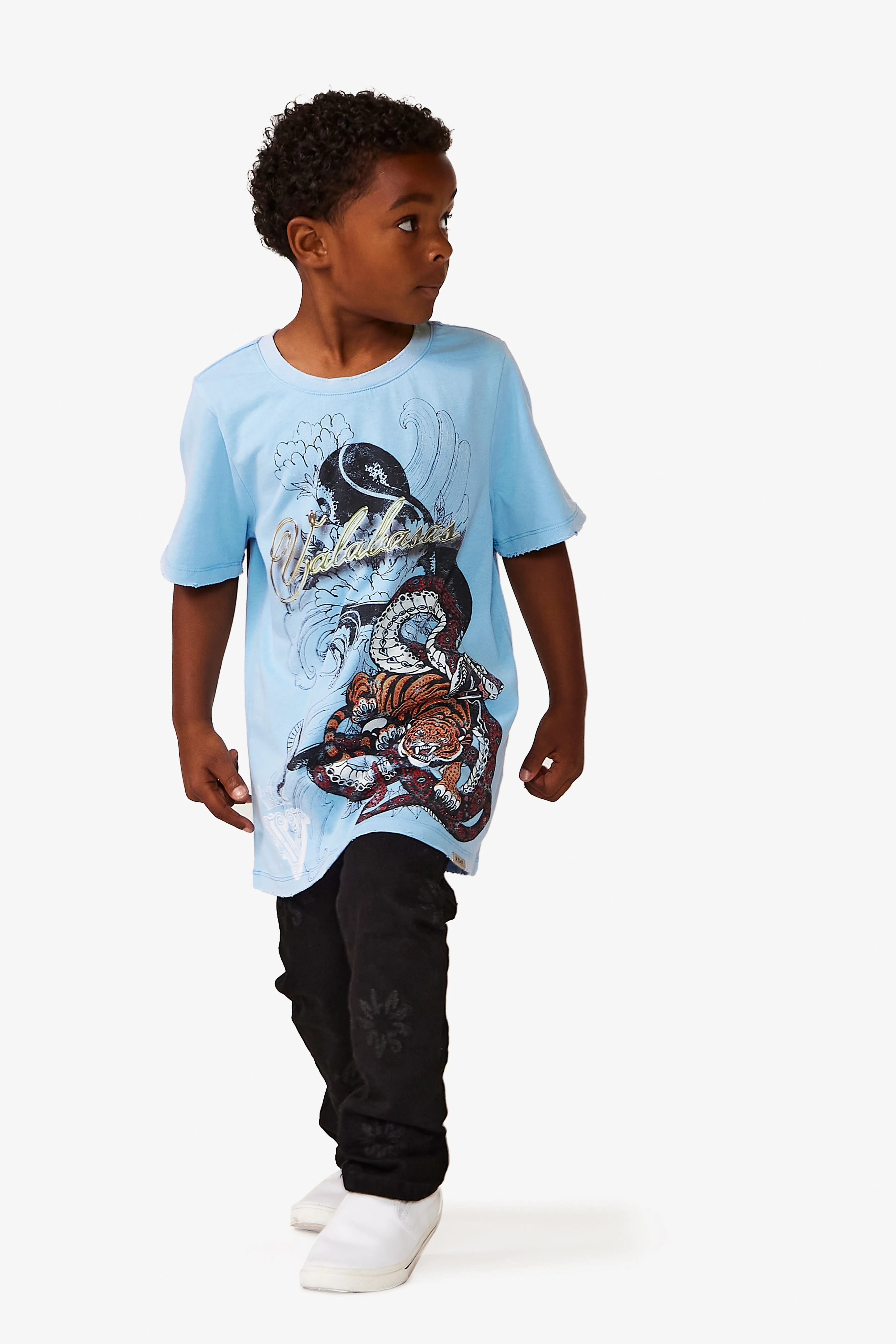 VPLAY TEE “JUNGLE” LIGHT BLUE sold by valabasas product image thumbnail 3