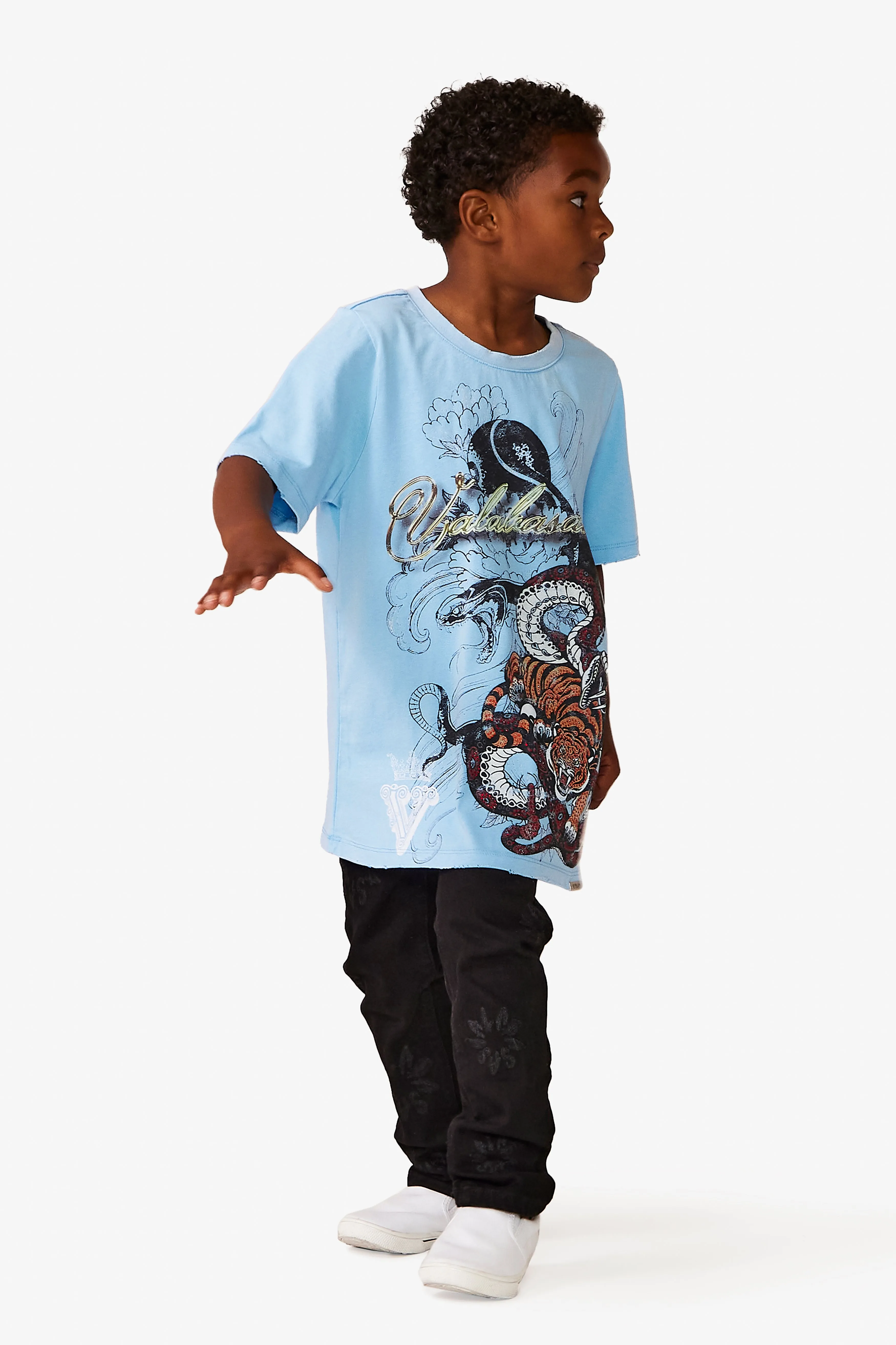 VPLAY TEE “JUNGLE” LIGHT BLUE sold by valabasas product image thumbnail 5