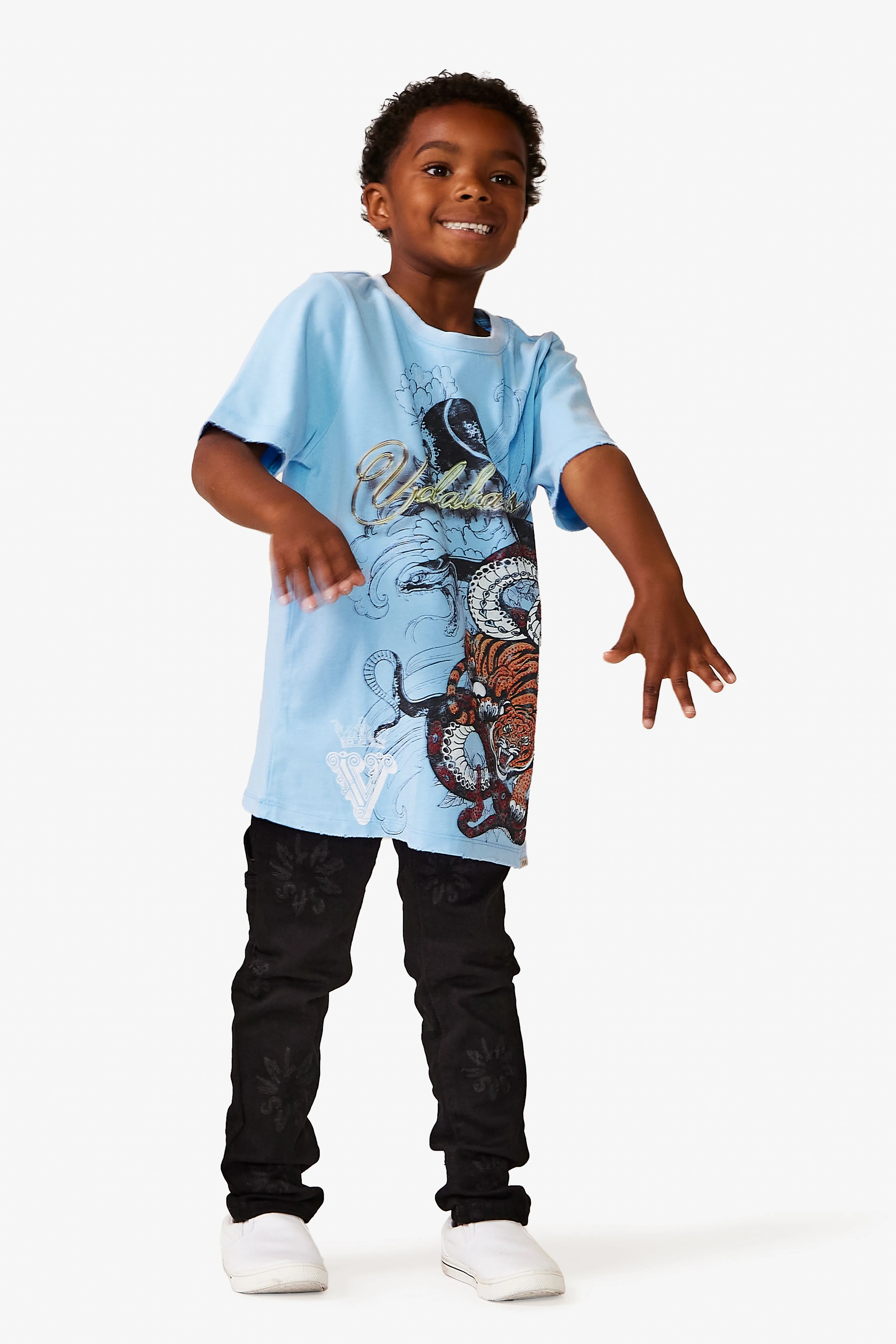 VPLAY TEE “JUNGLE” LIGHT BLUE sold by valabasas product image thumbnail 4