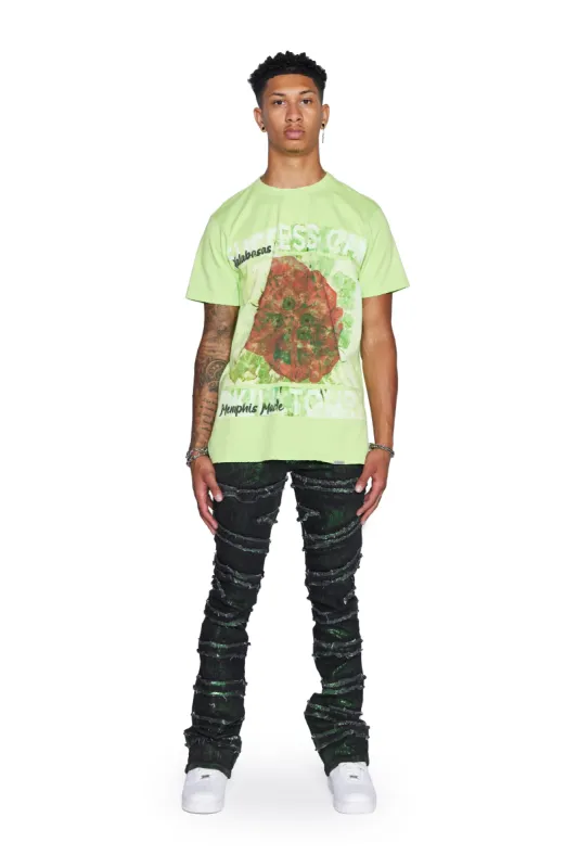 VALABASAS TEE “SUCCESS TOUR” VINTAGE LIME sold by valabasas