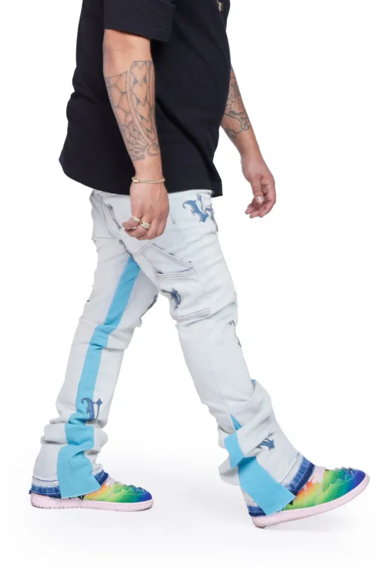 “SELFLESS” LT WASH SUPER STACKED FLARE JEAN sold by valabasas