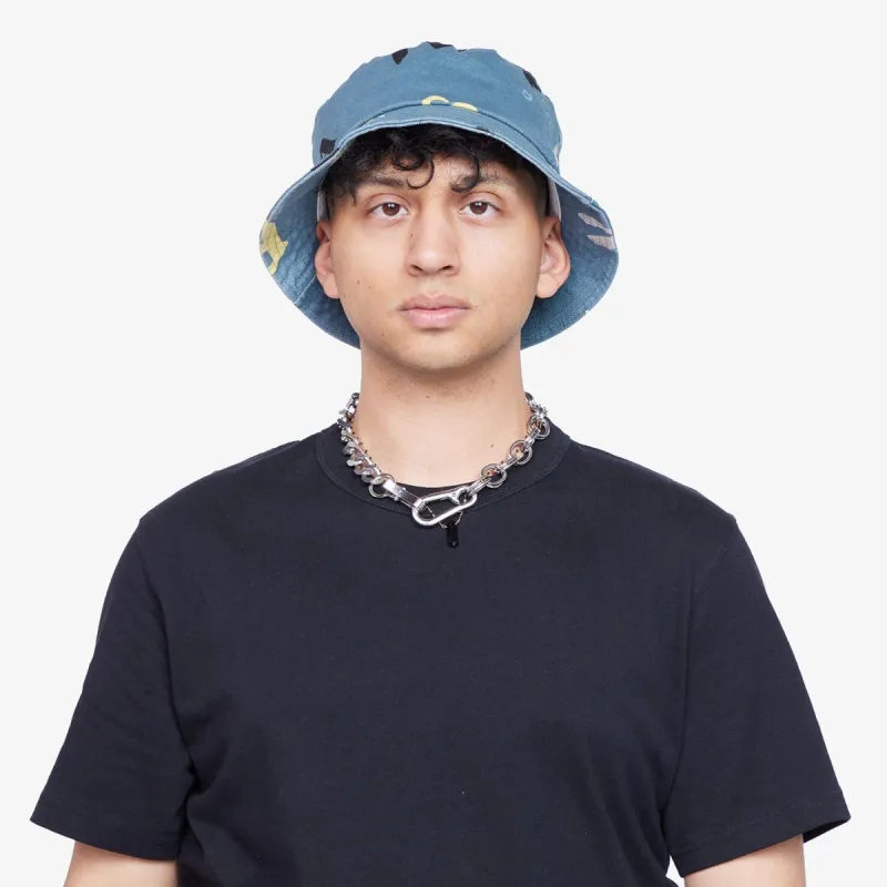 "PUZZLED" SKY BLUE V CAMO BUCKET HAT sold by valabasas