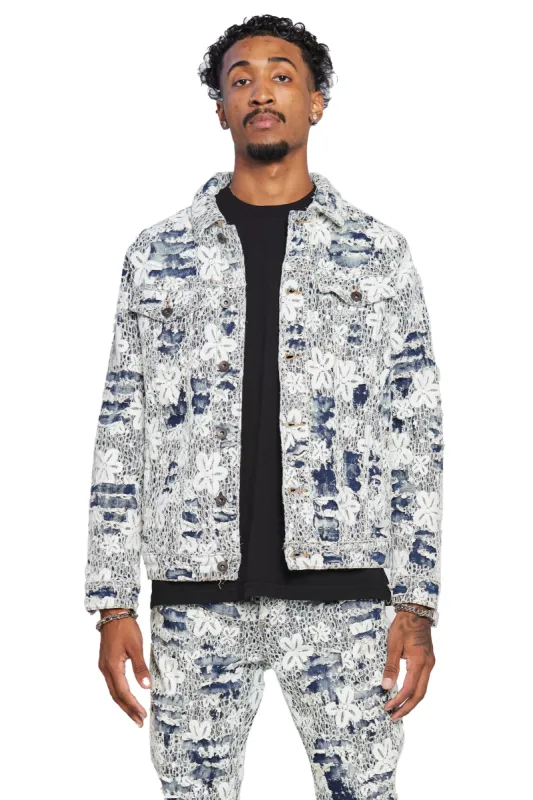 "BLUE MOON" WHITE BLUE JACKET sold by valabasas