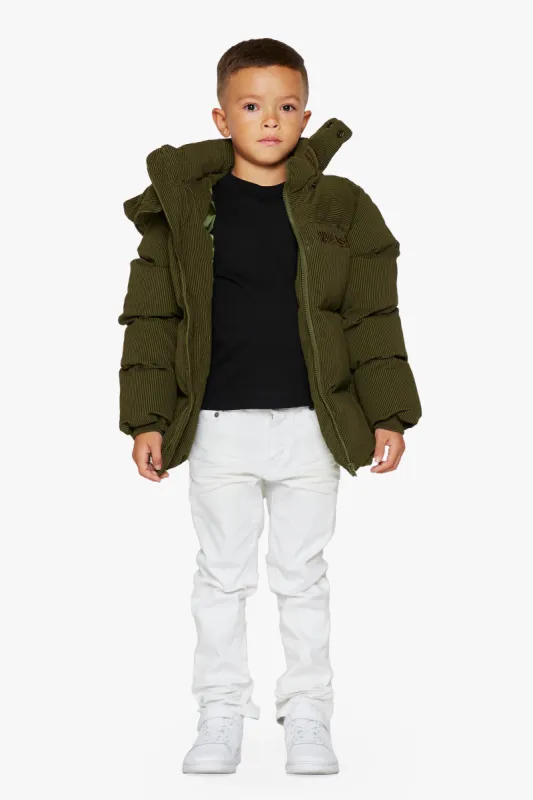 "GOYO" GREEN KIDS PUFFER JACKET sold by valabasas