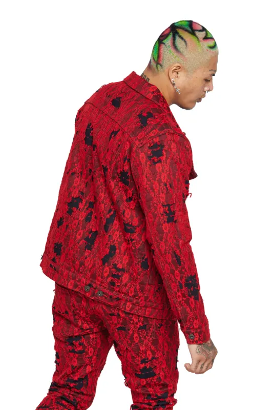 "BLUE MOON" RED INDIGO/BLACK JACKET sold by valabasas