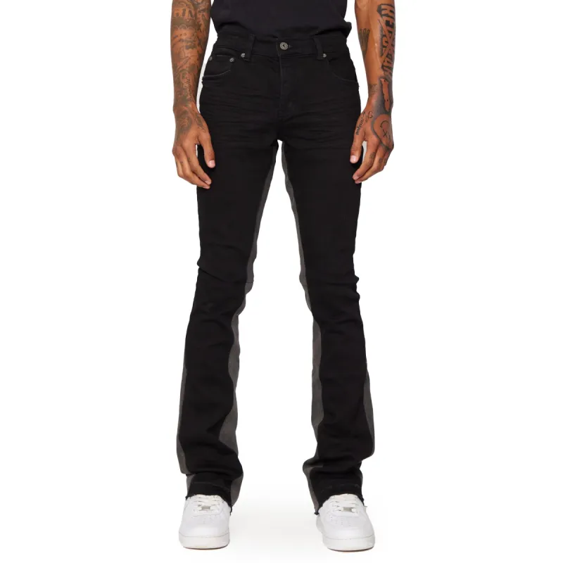 VALABASAS JEANS "NEBULA" BLACK GREY sold by valabasas