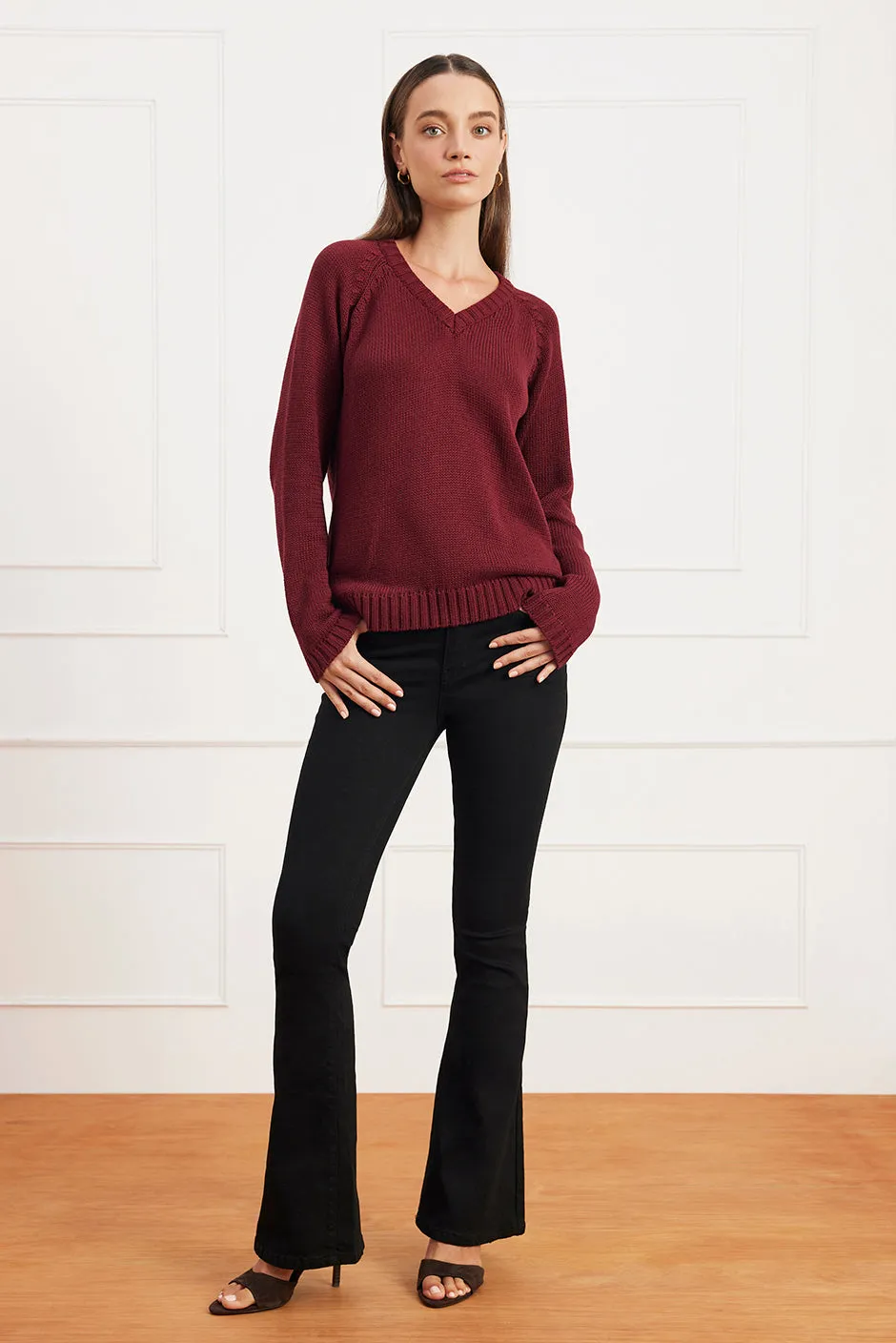 Selene Sweater in Burgundy sold by Paneros product image thumbnail 2