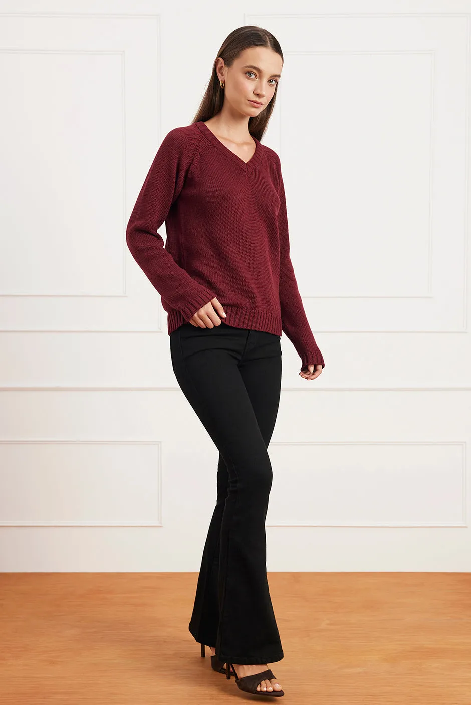 Selene Sweater in Burgundy sold by Paneros product image thumbnail 3