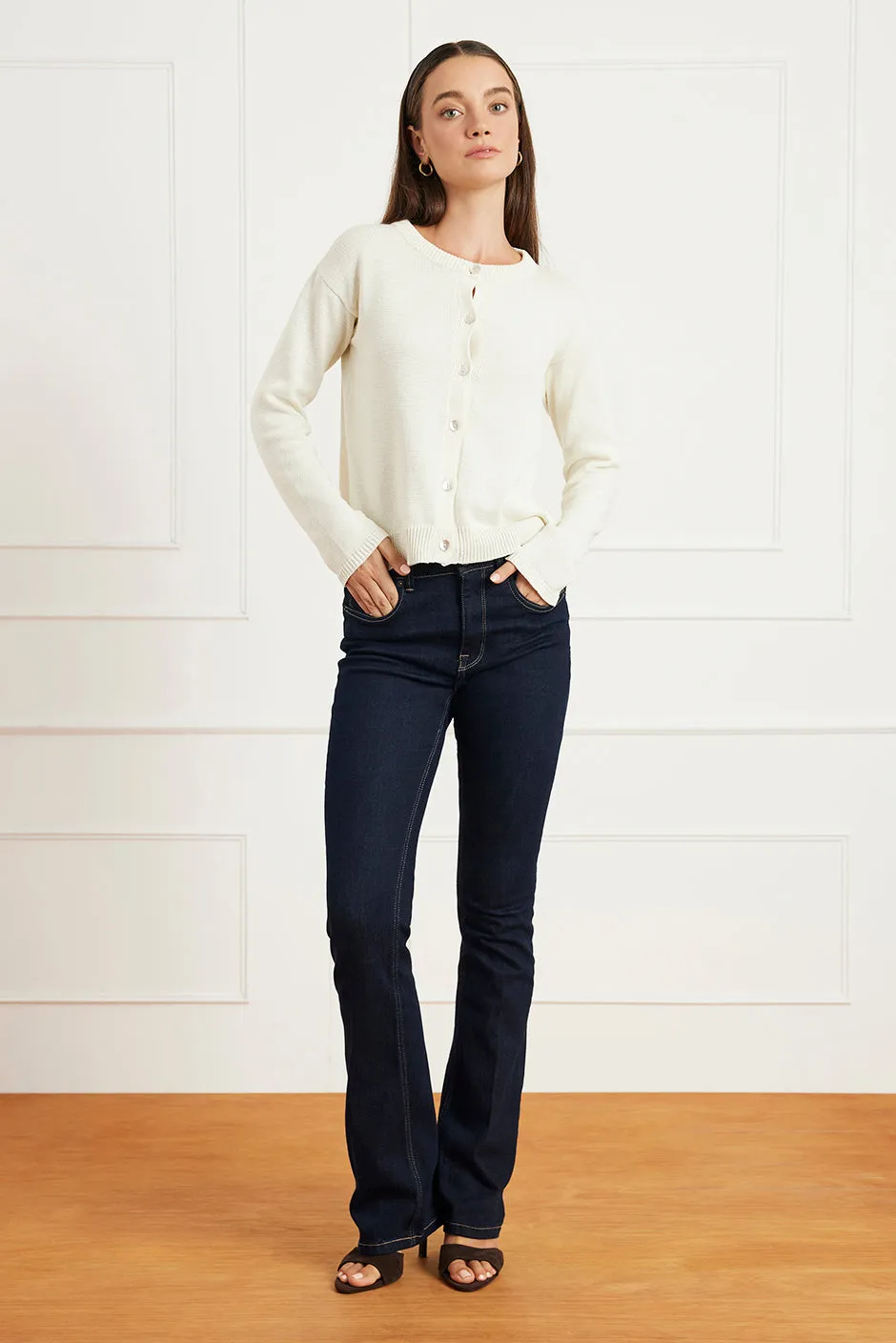 Ruthie Cardigan in Oat Milk sold by Paneros product image thumbnail 3