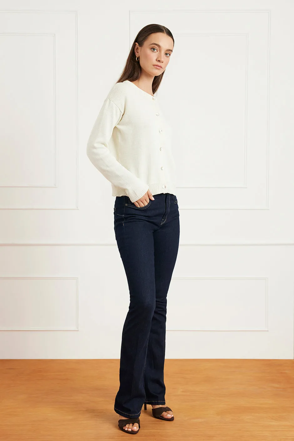 Ruthie Cardigan in Oat Milk sold by Paneros product image thumbnail 5