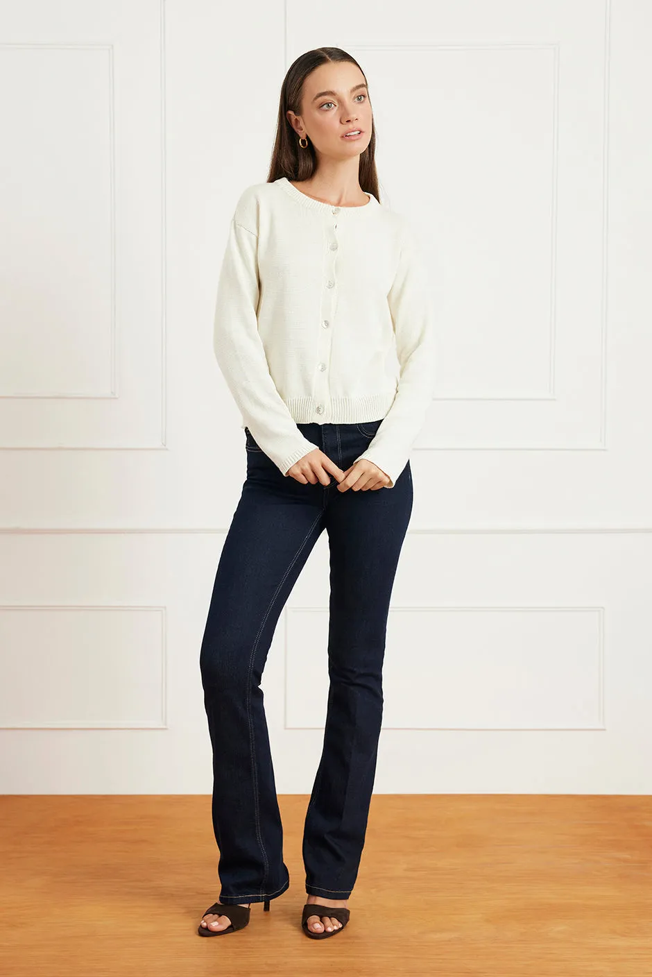 Ruthie Cardigan in Oat Milk sold by Paneros product image thumbnail 2