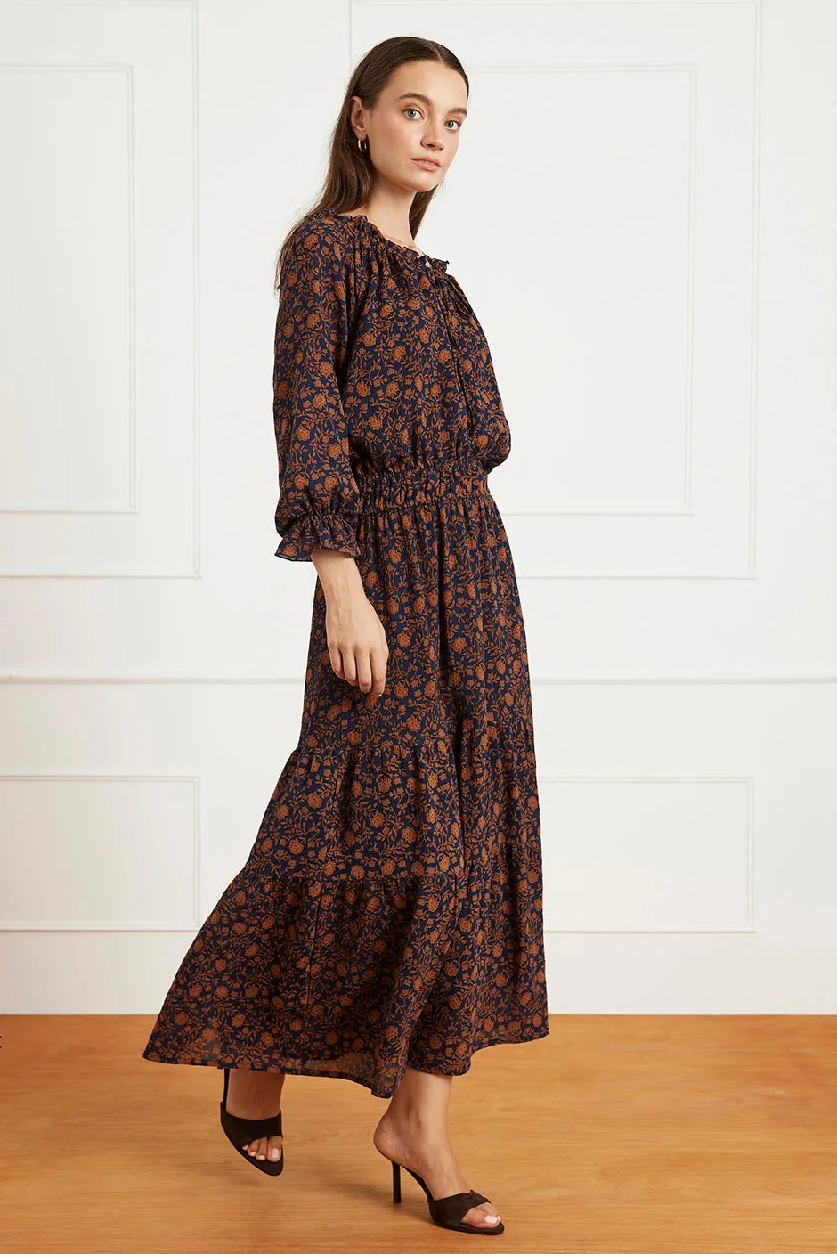 Esme Dress in Navy Batik sold by Paneros product image thumbnail 4