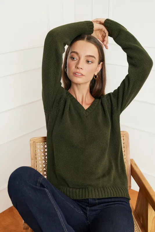 Selene Sweater in Forest Green sold by Paneros