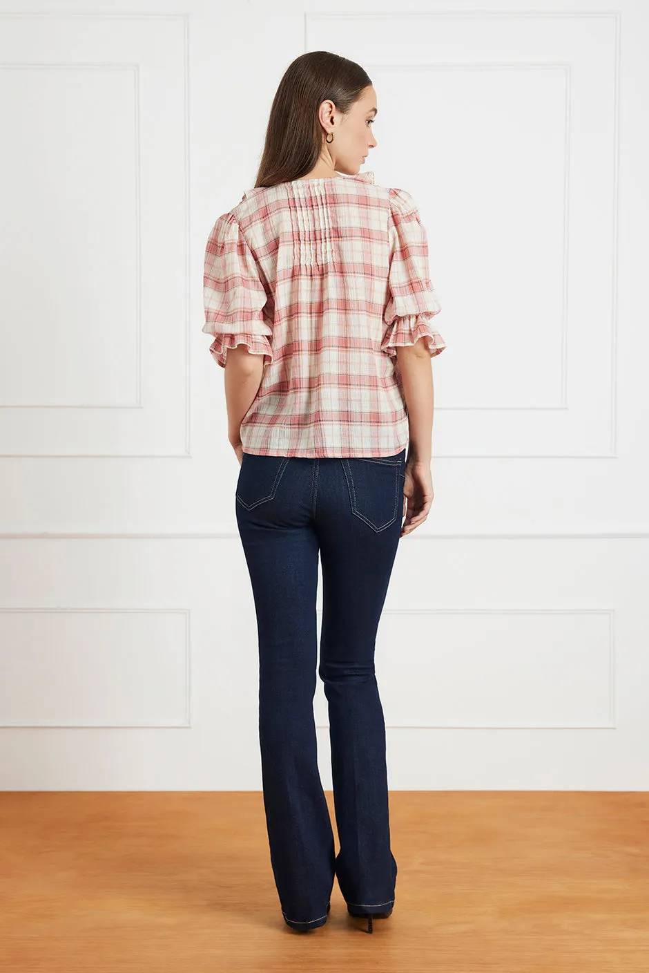 Chloe Shirt in Clay Plaid sold by Paneros product image thumbnail 5
