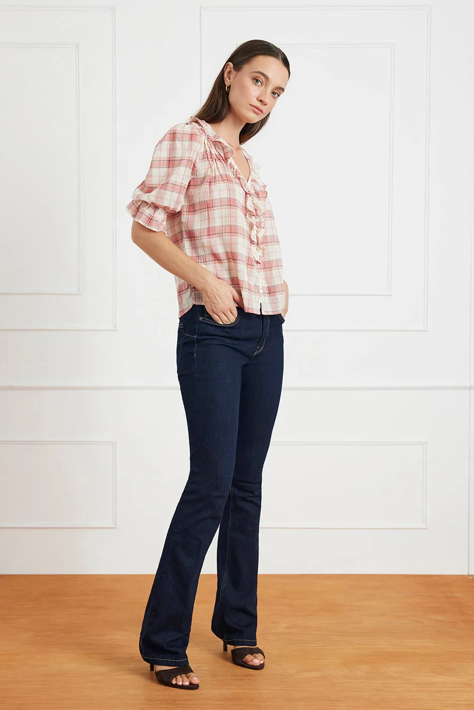 Chloe Shirt in Clay Plaid sold by Paneros product image thumbnail 4