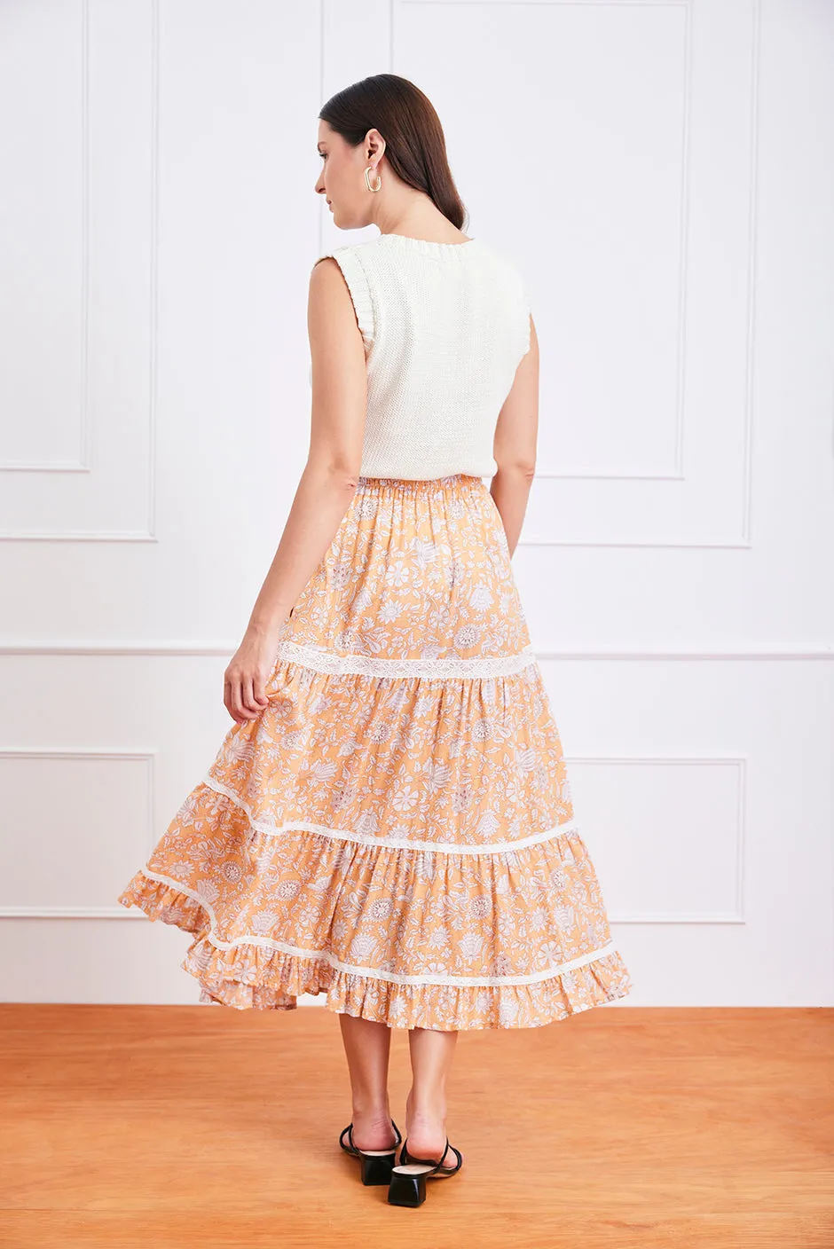 Colette Skirt in Poppy Garden sold by Paneros product image thumbnail 5