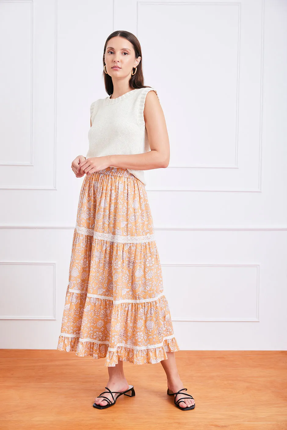 Colette Skirt in Poppy Garden sold by Paneros product image thumbnail 4