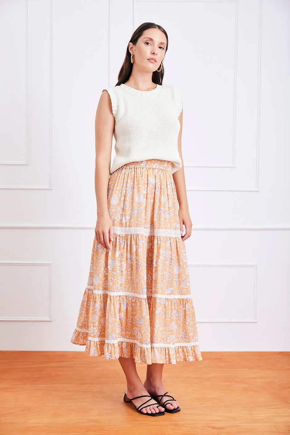 Colette Skirt in Poppy Garden sold by Paneros product image thumbnail 2