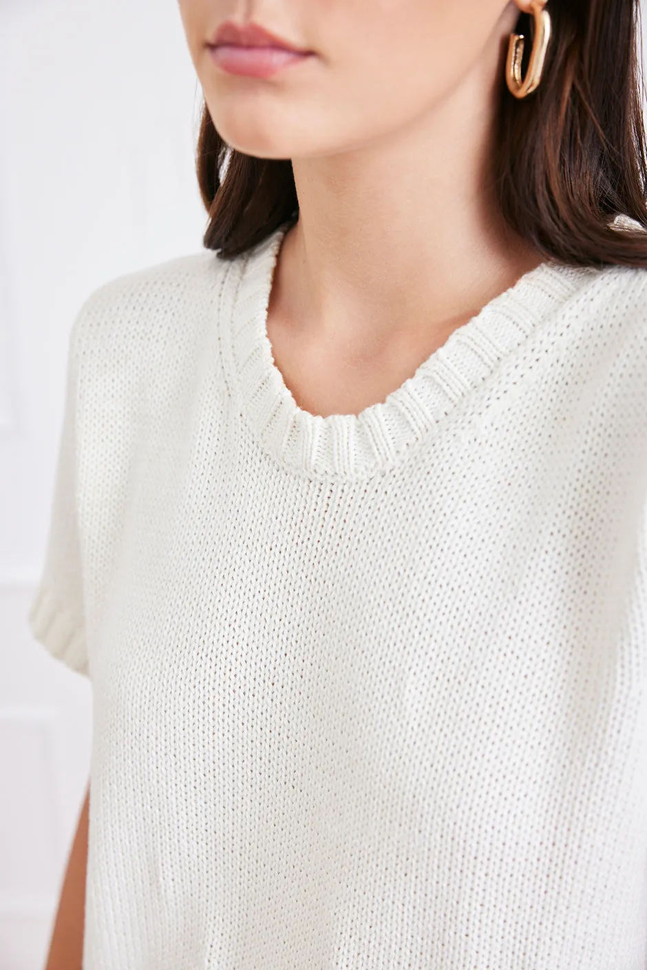 Simone Sweater Tee in Off White sold by Paneros product image thumbnail 5