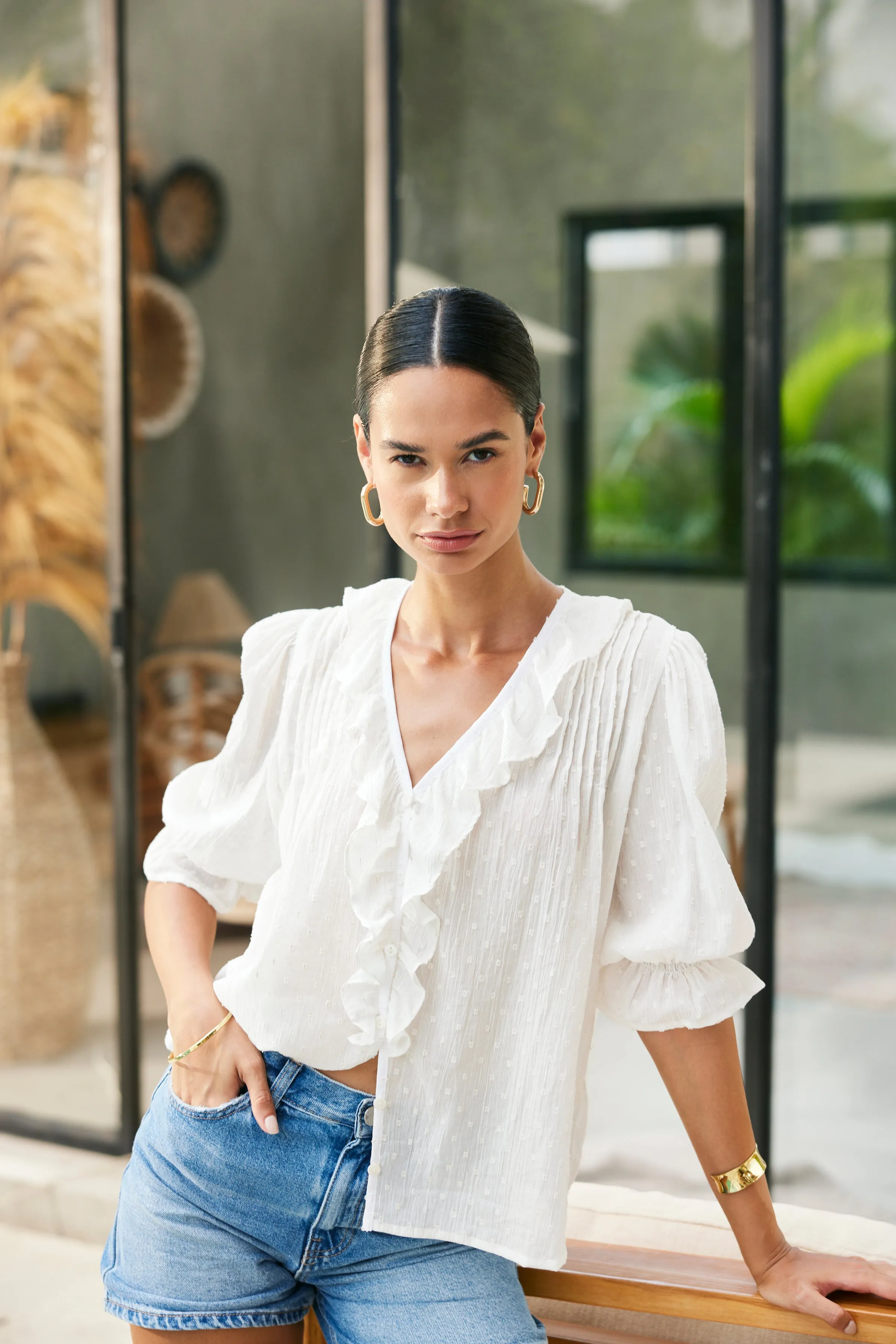 Chloe Shirt in Gold Dust sold by Paneros