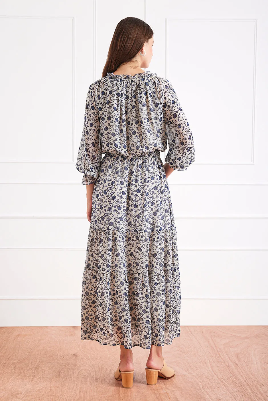 Esme Dress in Sapphire Vines sold by Paneros product image thumbnail 5