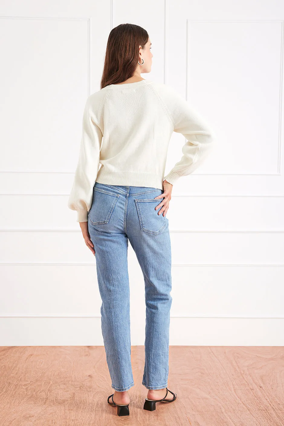 Greta Cardigan in Oat Milk sold by Paneros product image thumbnail 4