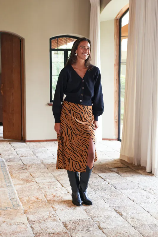 Greta Cardigan in Black made by Paneros
