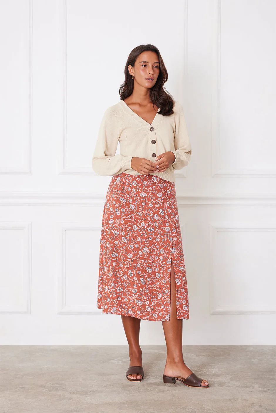 Avery Skirt in Adobe Floral sold by Paneros product image thumbnail 3