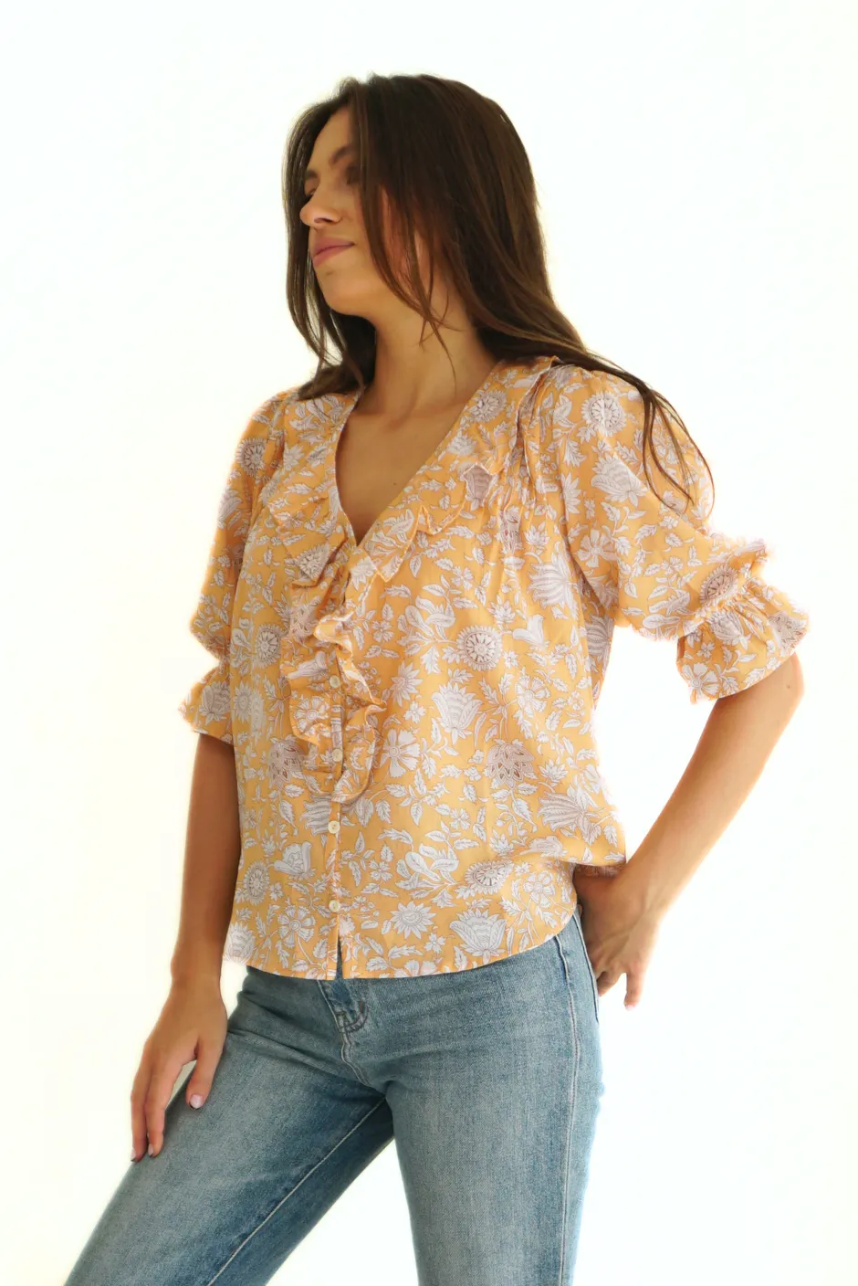 Chloe Shirt in Poppy Garden sold by Paneros product image thumbnail 3