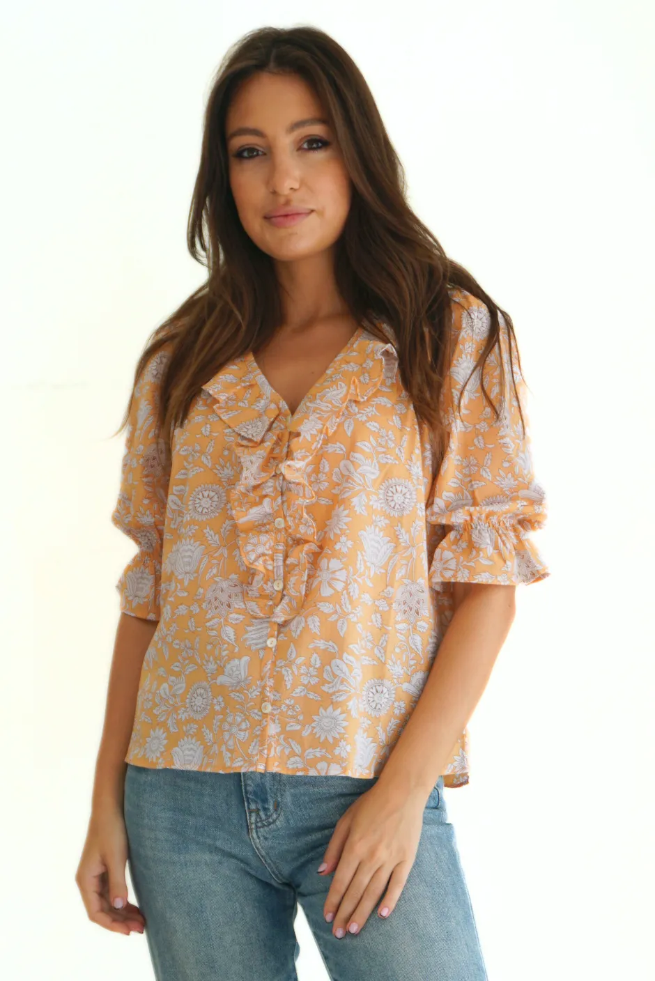 Chloe Shirt in Poppy Garden sold by Paneros product image thumbnail 2
