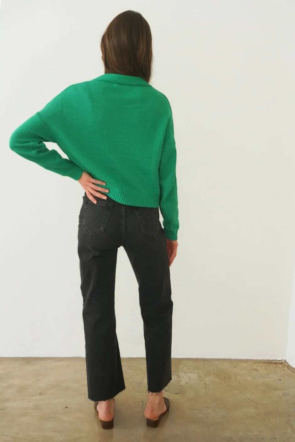 Diana Cardigan in Emerald Green sold by Paneros product image thumbnail 5