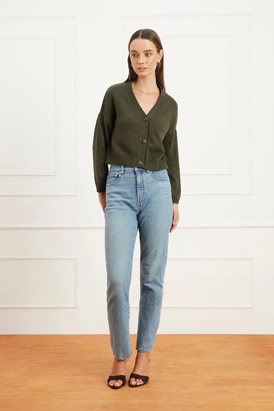 Diana Cardigan in Forest Green sold by Paneros product image thumbnail 3